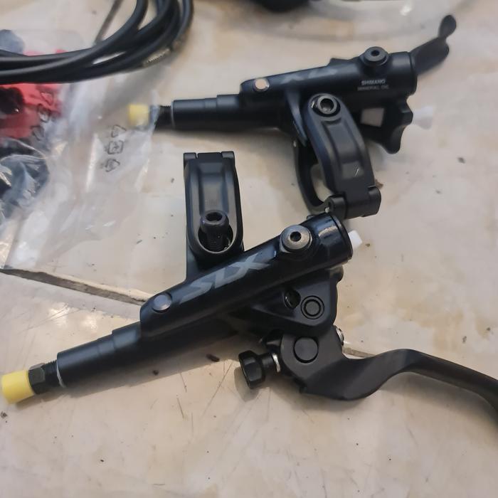Brake set Shimano SLX M7100 4piston rem sepeda - sepasang TAD178