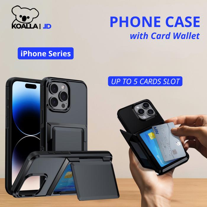 Case iphone Kartu Versus Wallet Case Max 5 Kartu Casing 11 12 13 14 15 Pro Plus Max