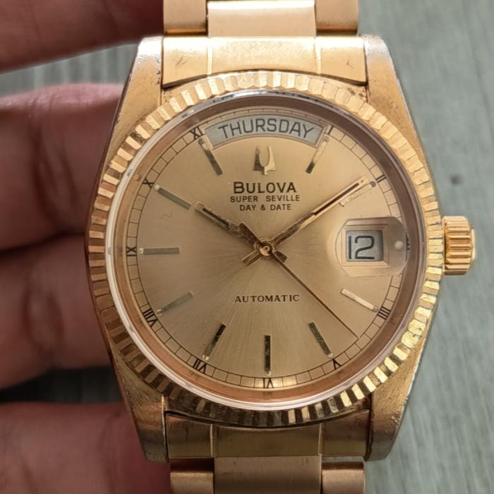 Bulova Super Seville Automatic Full Gold Day Date