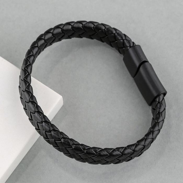 TERLARIS TASUNIK88 Gelang Kulit Tenun Pria Gelang Baja Antikarat Buatan Tangan Hadiah Perhiasan A160