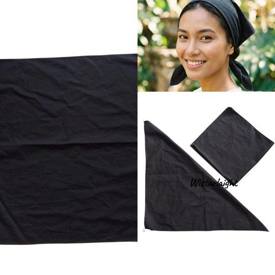 Slayer bandana Segi empat hitam polos slayer bandana Scraf Sapu tangan tangan segi empat hitam polo