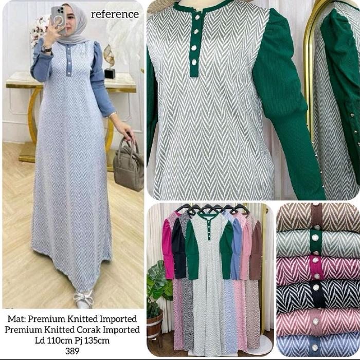 Gamis rania knit betina - Gamis rania terbaru - Gamis knit