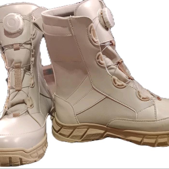 sepatu pdl kemhan cream tali putar Tactical