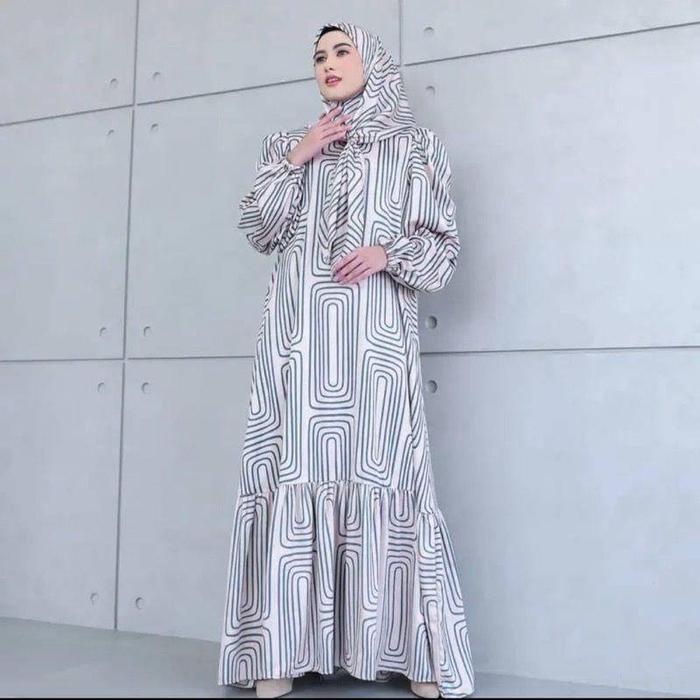 New ready SYALINA DRESS SET HIJAB AMORE