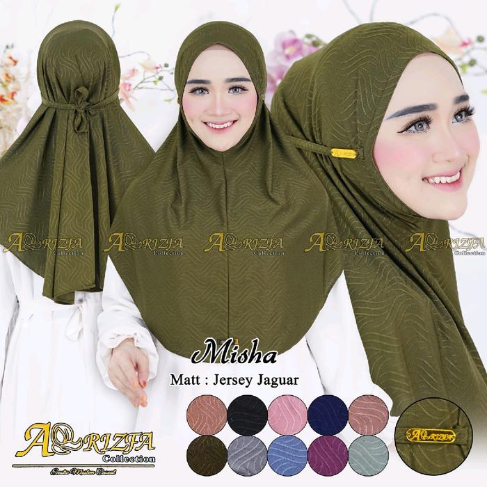 misha arrizfa jilbab instan bergo non pet tali belakang premium Kerudung Muslim Pad