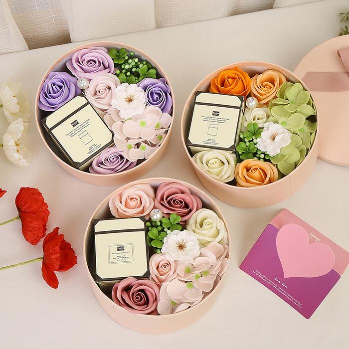 Bloom Box Soap Flower Bunga Sabun Rose / BIG BloomBox Mawar Artificial Hadiah Anniversary Kado Ulang