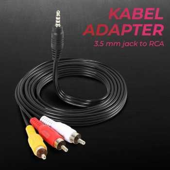 Kabel Audio Video 3.5 mm to RCA 1.5 M - NB114 OFC AUDIO VIDIO/S VHS-HIGH GRADE CABEL penghubung smar