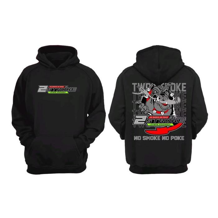 HOODIE JAKET 2 STROKE TWO STROKE LOVERS TERBARU SWEATER 2 STROKE NO SMOKE NO POKE [BAHAN BERKUALITAS