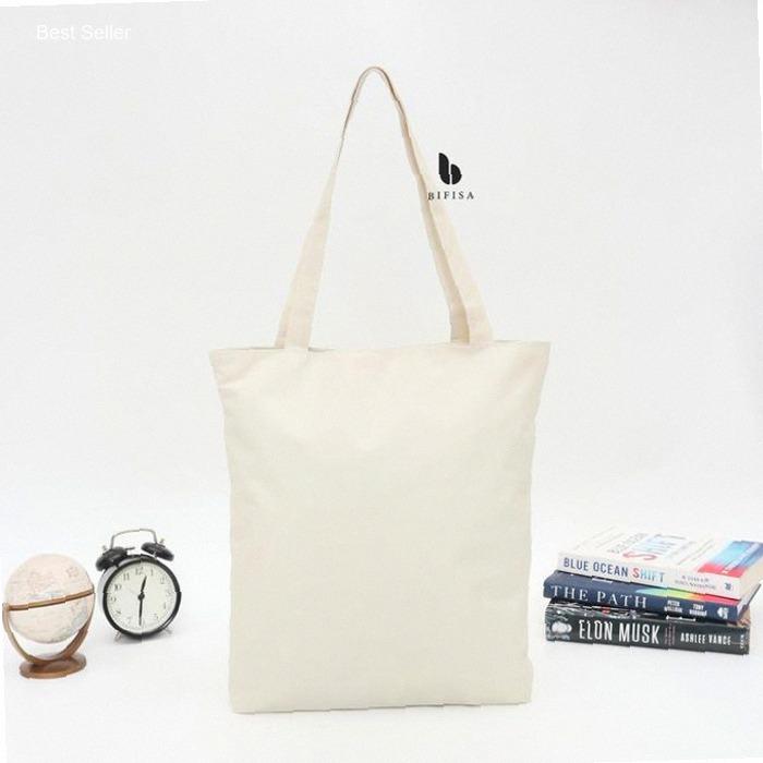 Tas Tote Bag Kanvas Resleting POLOS Tas Selempang Totebag Canvas Sleting Totbag Lucu Kekinian Totteb