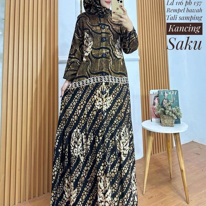 PROMO!! gamis twill set hijab.gamis twill ori set hijsb pekalongan STOK TERBATAS!!