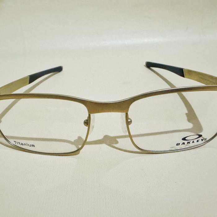 Ready Frame Kacamata Minus Oakley Surface Plate Titanium Satin Gold Original Ready Ya Kak