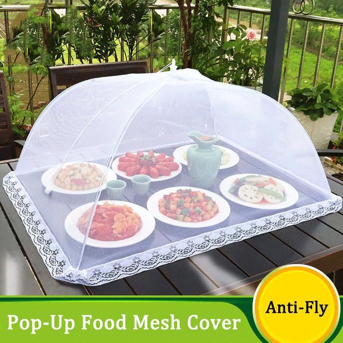 Pop-Up Food Mesh Cover Folding Food Cover Tent Dome Net Umbrella