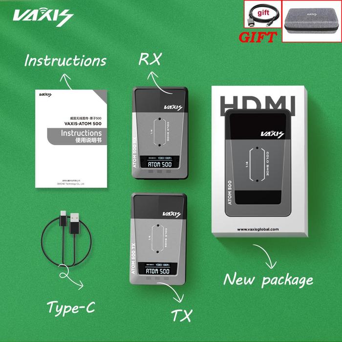 Vaxis ATOM 500 The latest version Wireless Transmission System 1080P HD HDMI Image Video Transmitter