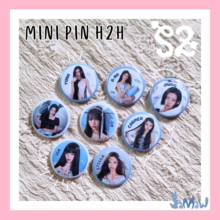 Pin Button Mini H2H Focus | Freebies Pin Glossy Heart2Heart | Peniti Bros Carmen Ye-on A-na Jiwoo Ju