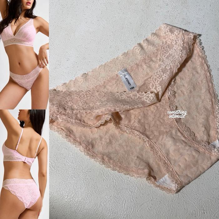JOCKEY Allover French Lace Hipster Brief / Highwaisted Lacey Panties / HW Simless CD Tinggi Hi Rise 