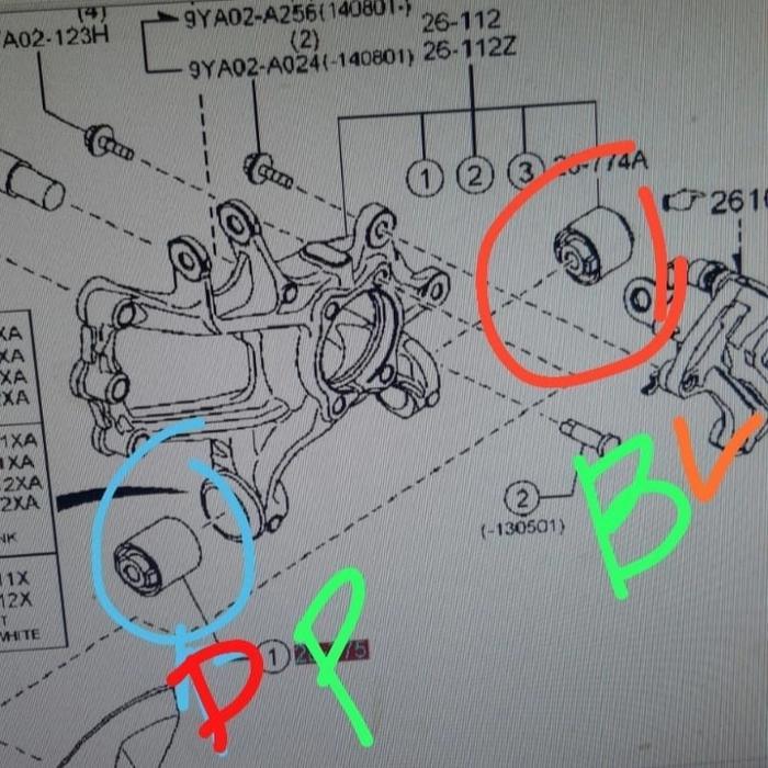 bushing arm belakang bagian depan bushing trailiing Mazda CX-5 cx5 KI1