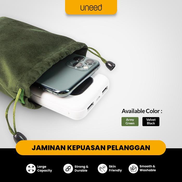 Uneed Universal Drawstring Pouch Tas Serut Powerbank Hp Dll - UOB101