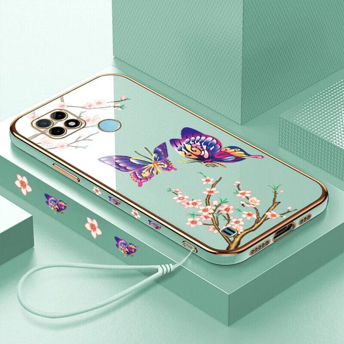 Hontinga Casing Ponsel untuk Realme C21Y C25Y, Casing Karet Antigores