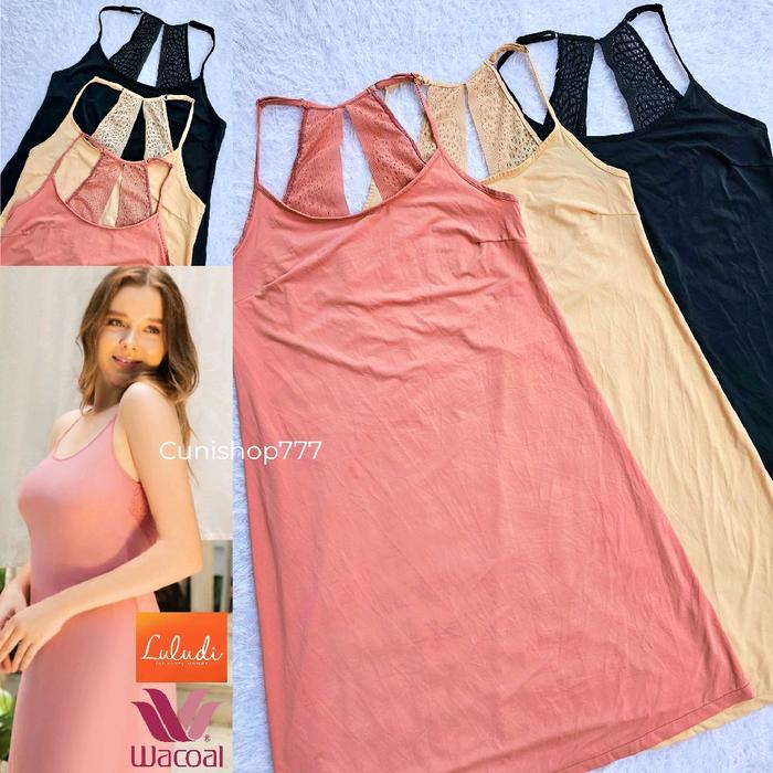 LINGERIE LULUDI by WACOAL POLOS RENDA LACE LN 4012 K42B BAJU TIDUR DRESS WANITA DASTER LN4012 SEXY (