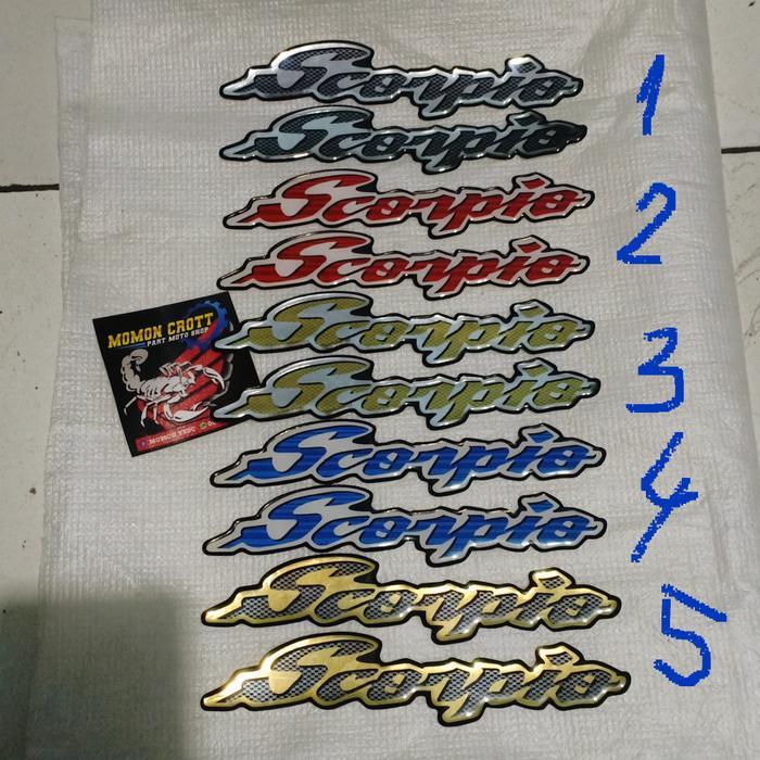 emblem sticker timbul logo Scorpio Steko Scorpio Z body belakang [NTS]