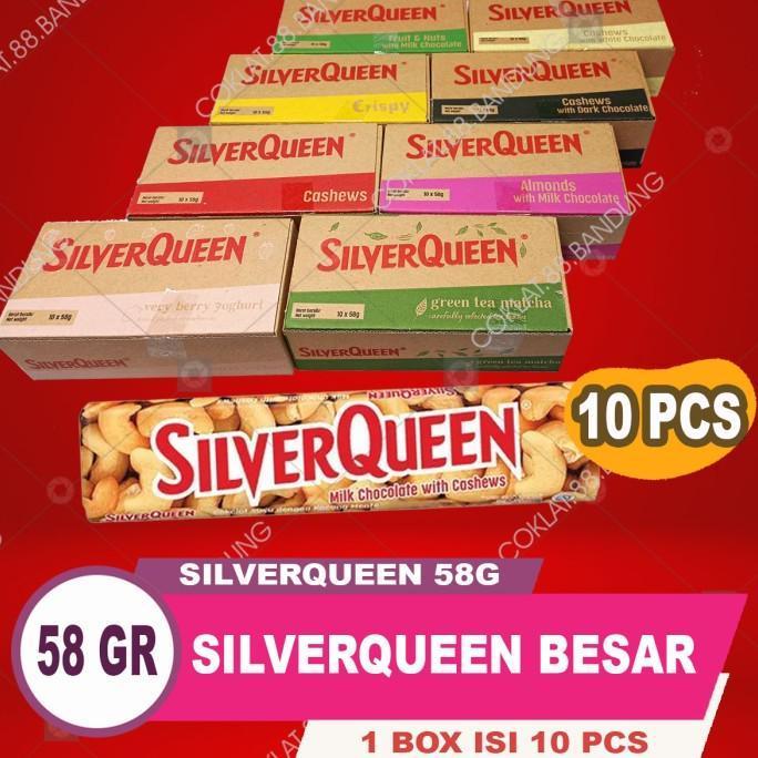 (Cooger) 58Gr X 10Pcs 1 Box Cokelat Besar - Silver Queen 58 Gr X1 0