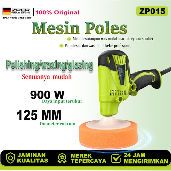 【✨ZP】ZPER  900W Mesin Poles Polisher Machine 5Inch Mesin Polisher Mesin poles mobil Alat poles mobil
