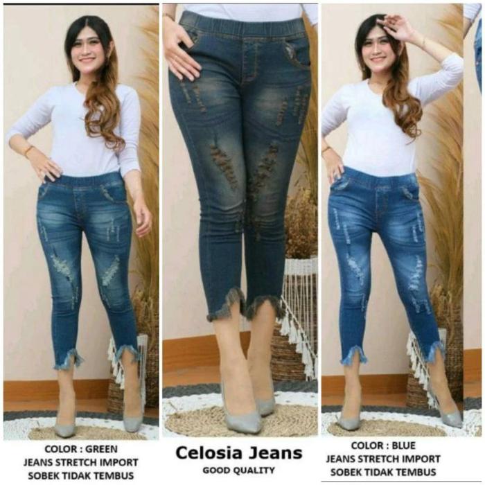 CELANA JEANS CELOSIA 7/9 PINGGANG KARET
