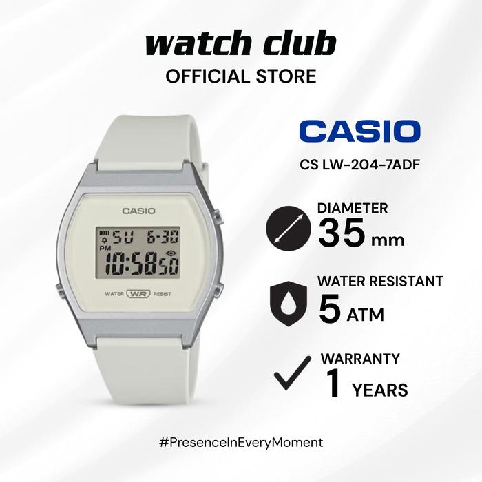 Casio - Jam Tangan WANITA Tali Resin Casio Digital CS LW-204-7ADF