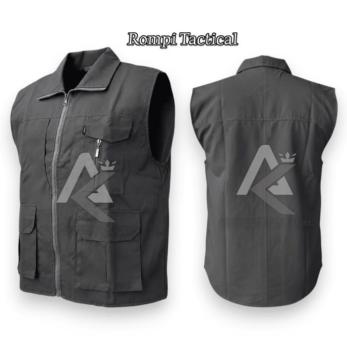 Rompi tactical - rompi cargo - vest pria casual - rompi safety proyek - rompi vest lapangan - rompi 