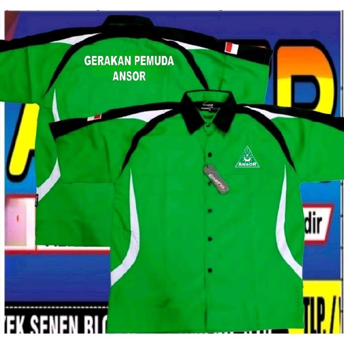 ready kemeja Ansor kemeja GP Ansor kemeja gerakan pemuda Ansor terbaru baju Ansor seragam Ansor Pdh 