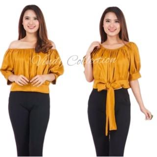 Baju Sabrina XL Pita Besar Import Bangkok (LD 100-120cm) - Atasan Wanita Panjang Top Casual - Katun