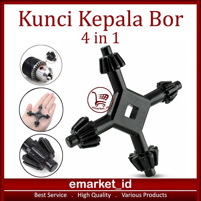 Kunci Kepala Bor 4 in 1 / Drill Chuck Key Universal / Tools