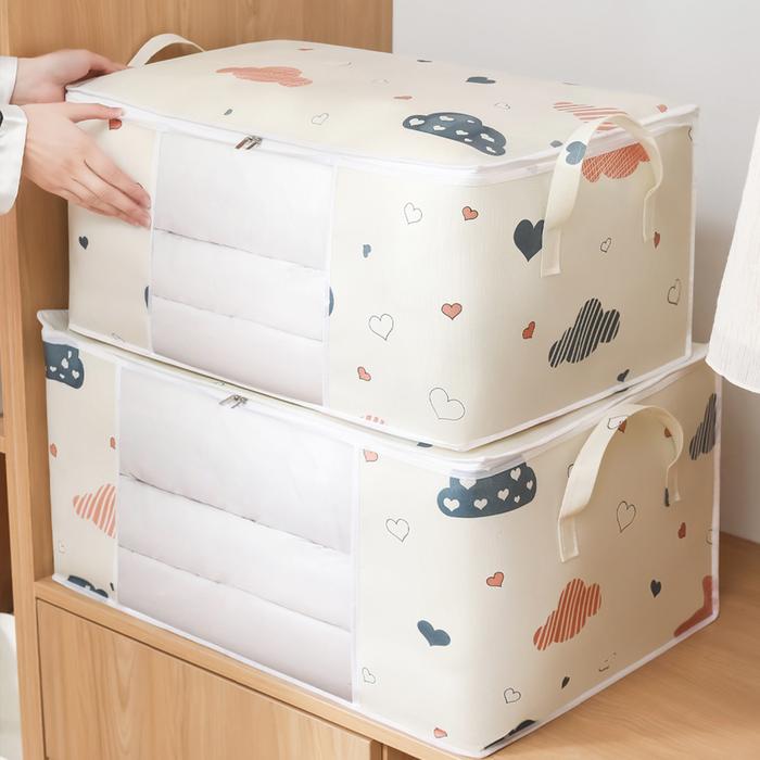 Quilt Storage Box Under Bed Storage Organizer Blanket Storage Bag