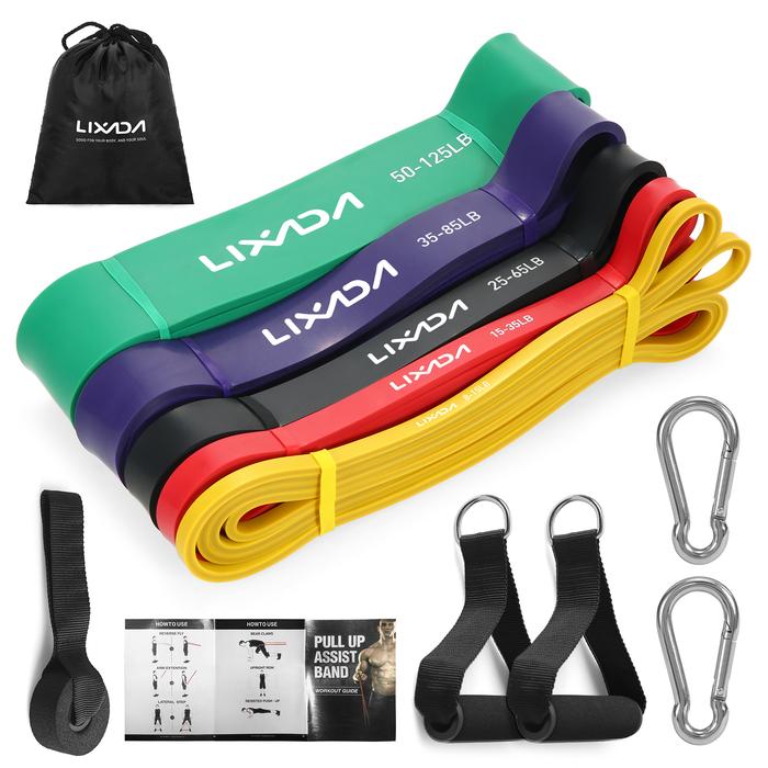 Lixada Resistance Bands Set Pull Up Assist Bands Set Resistance Bands