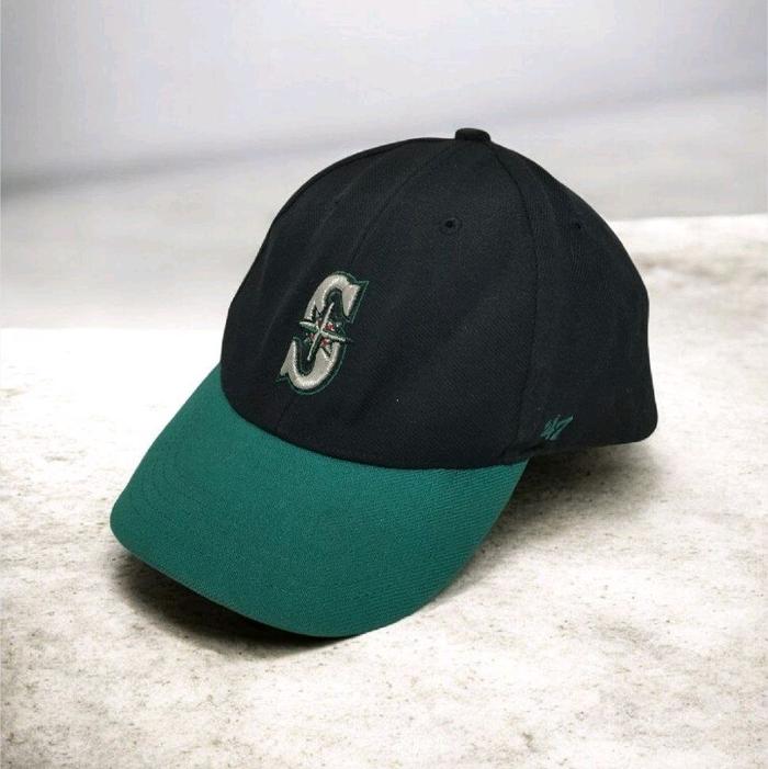 Seattle Mariners 47 Brand Black-Teal Baseball Cap Original