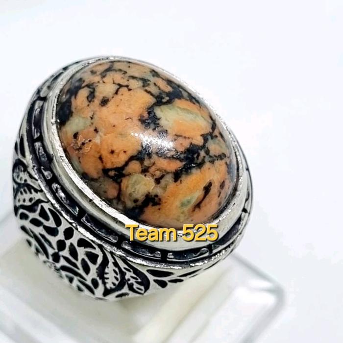 Cincin batu badar besi loreng tentara nempel magnet kuat asli original / cincin pria aktif Ring Akik