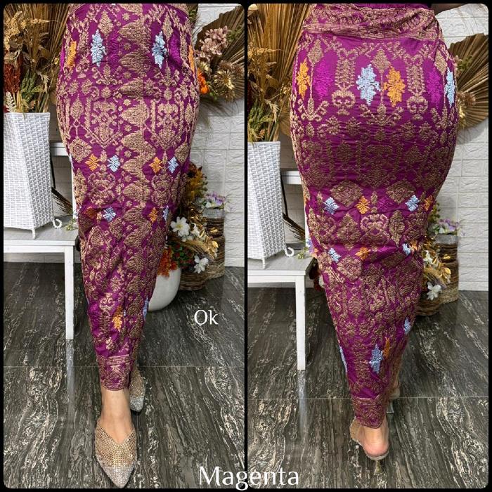 Kamen jadi katun bordir strait motif nami kualitas premium full benang emas Cendana bordiran tebel d