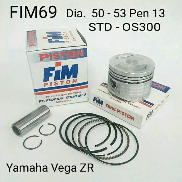 PISTON SET FIM 69 ZR JUPITER 115 STD 25 50 75 100 150 200 SEHER IZUMI 50 50,25 50,5 50,75 51 51,5 52