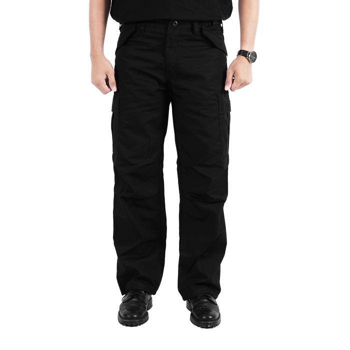 Gozeal | Parasut Cargo Pants -  Cold Black | Celana Parasut Panjang Casual | Pria Wanita Unisex
