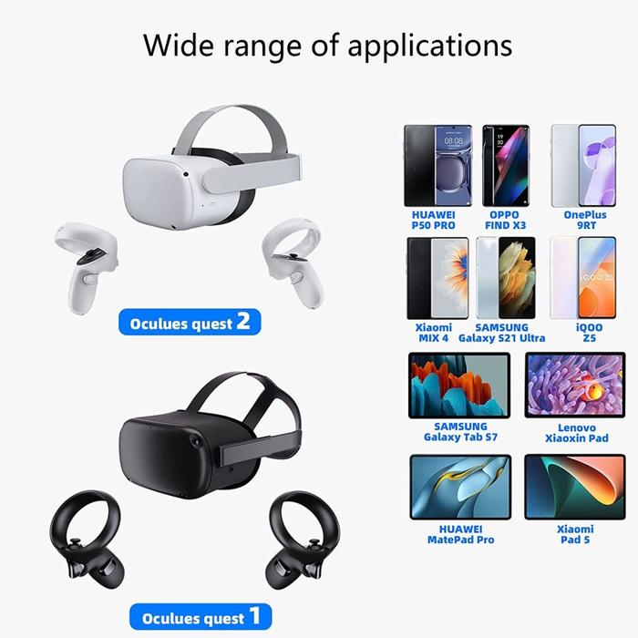 Portable Battery for Oculus Quest 1/2 Headset 3300mAh Charger