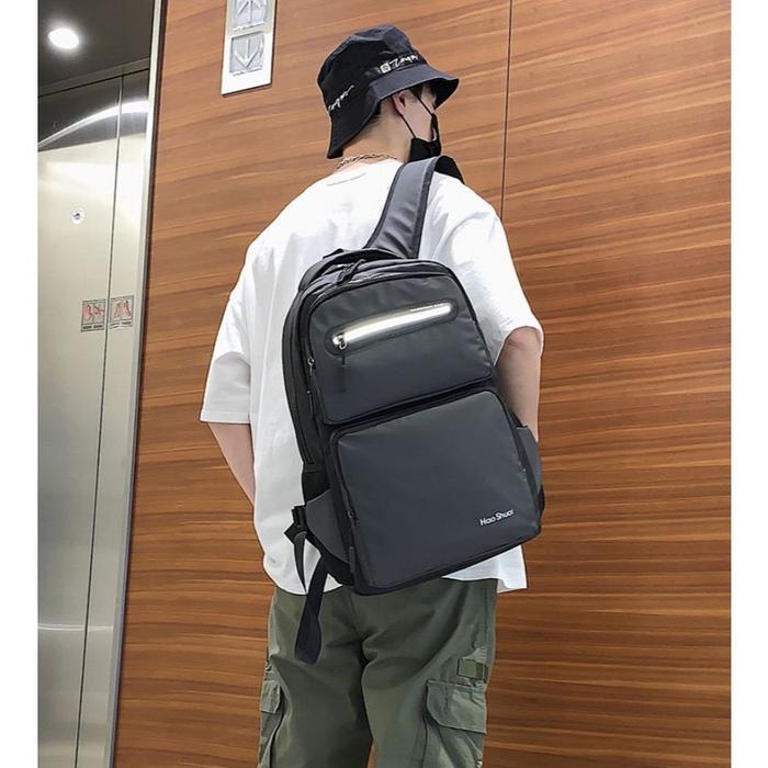 Tas Ransel Haoshuai Waterproof Backpack Sekolah Remaja Anti Air #3408