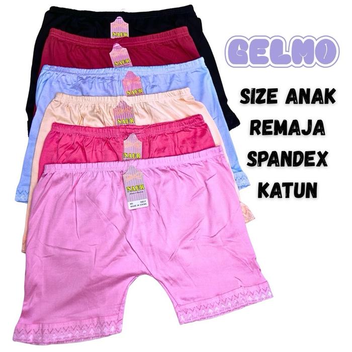 3 pcs celana short wanita cewek perempuan Cd celanpendek stretch renda brukat allsize L XL hitam pol