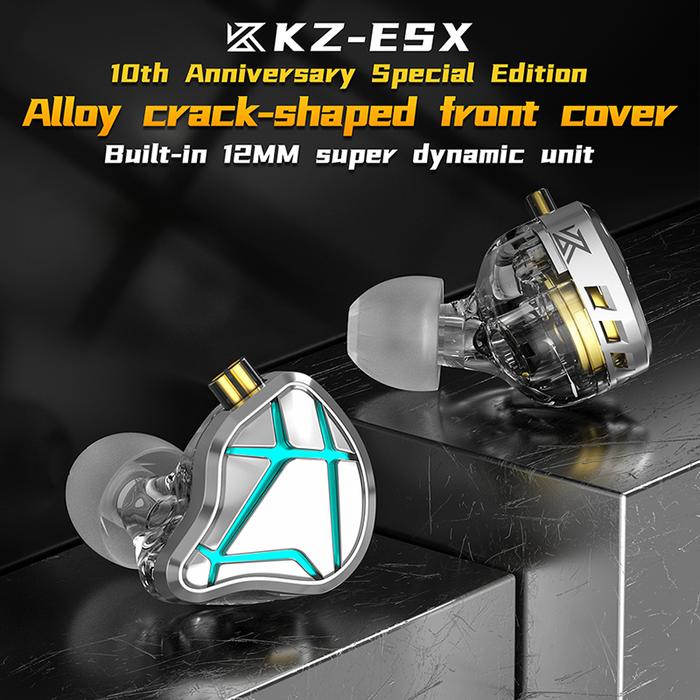 KZ ESX Metal Wired Earphone 12MM Huge Dynamic Headset With Microphone