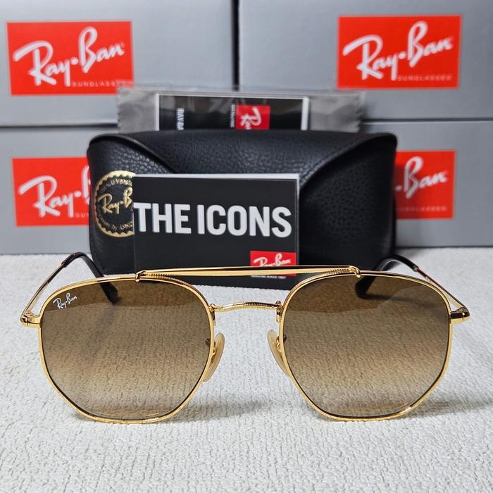 Kacamata Rayban The MARSHAL RB3648 OO1/51 Gold Lens Brown Gradient Original