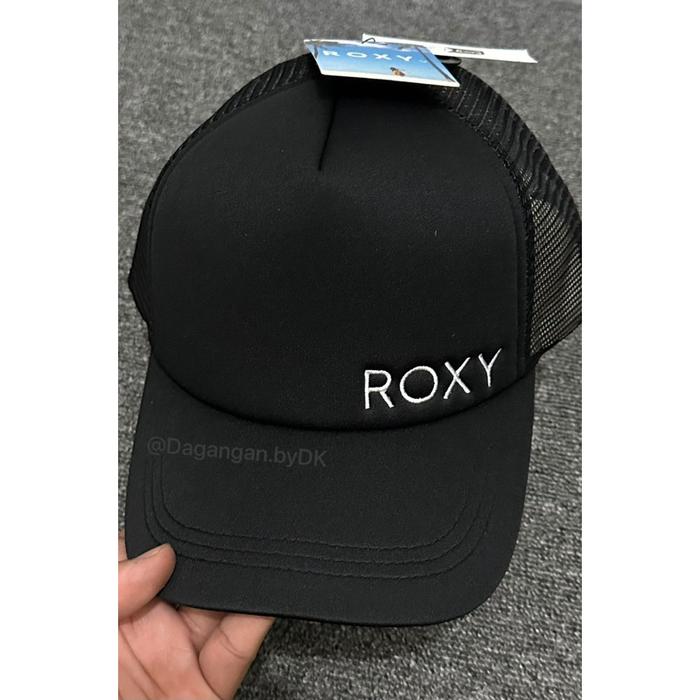 Topi Roxy Logo Samping Hitam Original Bali