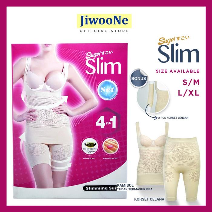 Korset SUGOI Alat Pelangsing Baju Pelangsing Slimming Suit SET slim isi 3 korset pelangsing perut, t