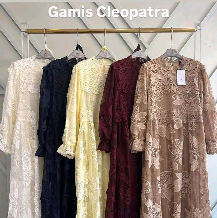 CLEOPATRA/LADOR/ WINE DRESS Lafreya Katun Bordir premium