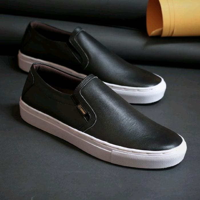 Cevany Mori Sepatu Slip On Pria Model Formal Kulit Asli