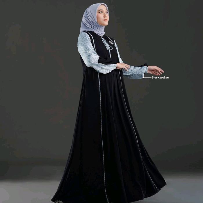 Nadheera Luxury - Nisya Dress B Rayon Premium Dior Silk Premium Kain Polos Kombinasi Motif Floral Bu