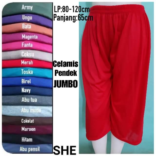 CELAMIS PENDEK JUMBO POLOS - CELAMIS LOS JUMBO - LOS CELAMIS PENDEK JUMBO - CELANA PENDEK SUPER JUMB